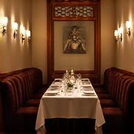 Elegant private dining room setup for an event